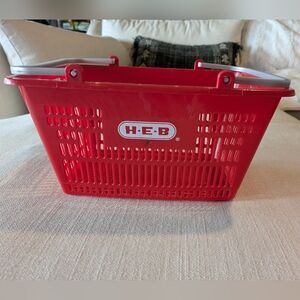 Kids Red HEB Pretend Play Shopping Basket